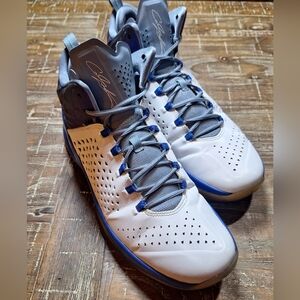 Nike Air Jordan Melo M11 White/Blue Size 13 Basketball Shoes